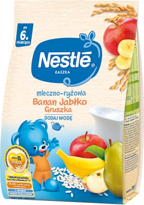 Nestle kaszka mleczno-ryżowa banan - jabłko - gruszka