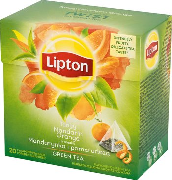 Lipton Green Tea zielona herbata mandarynka, pomarańcza