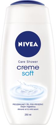 Nivea pielęgnujący żel pod prysznic 250ml creme soft - odżywczy olejek migdałowy