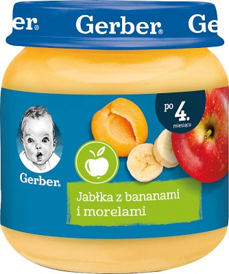 Gerber owoce  jabłka z morelami i bananami