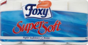Foxy Super Soft papier toaletowy 8 rolek biały