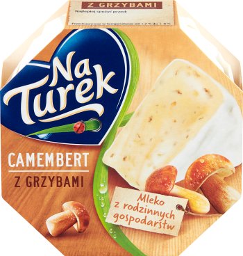 camembert cheese with mushrooms