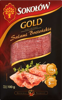 Bretagne Salami , in Scheiben geschnitten