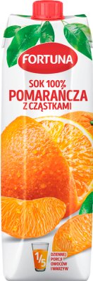 100 % de azúcar del jugo de naranja piezas de fruta gratis