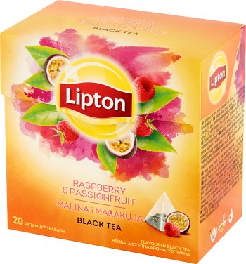 té negro con sabor a frambuesa pasión - fruta de la pasión y frambuesa