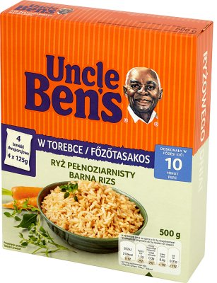 Uncle Bens Whole Grain Rice 4x125 g