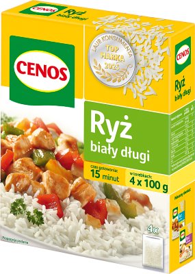 à grains longs 4x100g de riz blanc