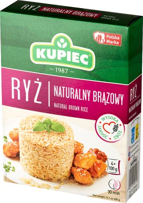 Kupiec ryż naturalny brązowy 4 torebki