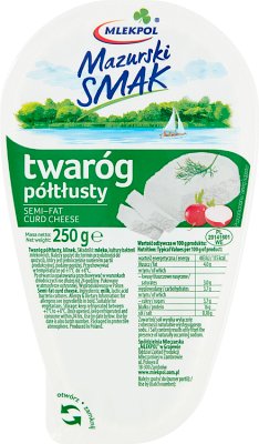 Mlekpol Mazurski Smak semi-fat cottage cheese, 4% fat