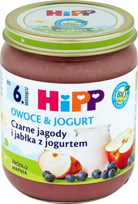 Hipp Owoce & Jogurt Czarne jagody i jabłka z jogurtem BIO