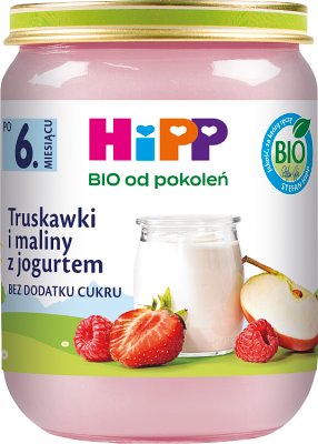 HiPP BIO od pokoleń, Truskawki i maliny z jogurtem 