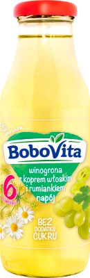 Bobovita napój winogrona z koprem włoskim i rumiankiem bez dodatku cukru