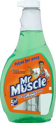 Mr Muscle płyn do czyszczenia szyb i innych powierzchni, zielony, zapas