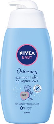 milden Baby- Shampoo und Badeflüssigkeit 2in1