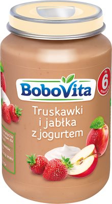 BoboVita Owoce i Mleko Truskawki w delikatnym jogurcie