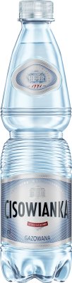 agua mineral con gas , una pequeña botella