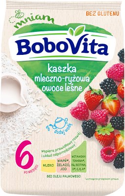 BoboVita kaszka mleczno-ryżowa owoce leśne