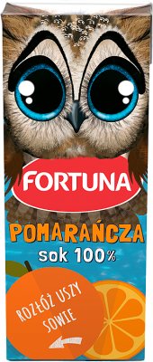 Fortuna Hot Wheels sok 100% w kartoniku ze słomką pomarańczowy