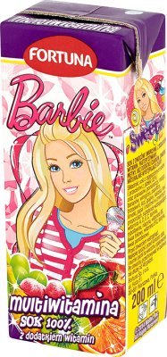 barbie 100 % de azúcar zumo multivitamínico libre