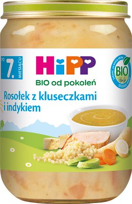 HiPP BIO od pokoleń, Rosołek z kluseczkami i indykiem 