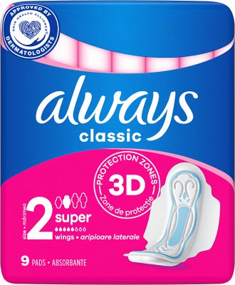 Maxi sanitary napkins classic 5 drops