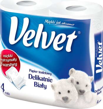 Velvet papier toaletowy biały 4 rolki