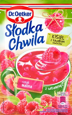 Dr.Oetker Słodka Chwila Kisiel z kawałkami owoców malinowy z witamina C