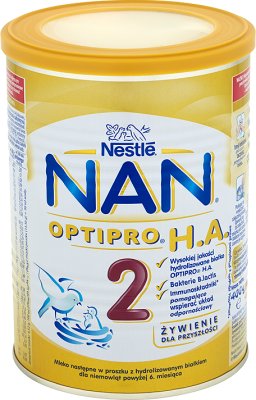 nan 2 por ha seguir en la leche en polvo de bebé