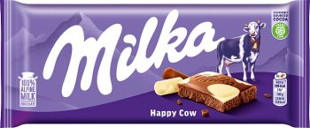 Milka czekoladam mleczna z białą czekoladą