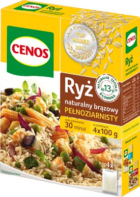 Cenos ryż naturalny brązowy - długi 4x100g