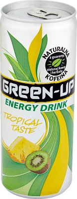 Green-Up Energy drink with the taste of tropical fruits