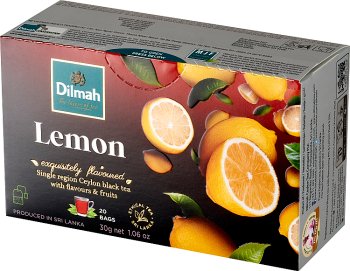 Dilmah Lemon tea with a lemon flavor