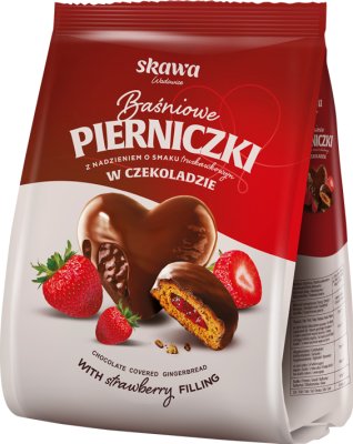 Skawa Chocolate Covered Gingerbread Plum Hearts 150g