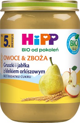 HiPP Gruszki i jabłka z kleikiem orkiszowym BIO