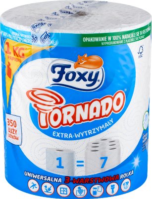 Foxy Tornado ręczniki papierowe 3 warstwowy 1 kg papieru