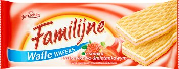 Wafer | Familie mit dem Geschmack von Erdbeere - Creme