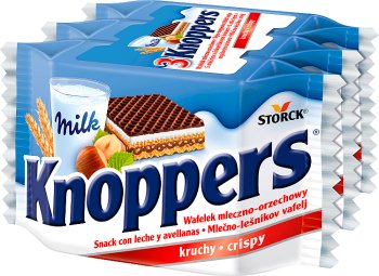 Knoppers wafelek 3 opakowania po 25g