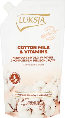 creamy soap supply of cotton and milk proteins B5