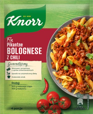 Knorr Fix bolognaise épicée avec du piment
