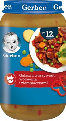 Gerber DoReMi Obiadek  Domowy gulasz z warzywami i wołowiną