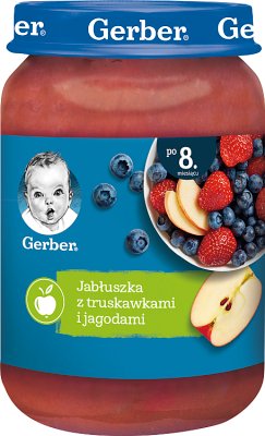 Gerber Deser  Jabłuszka z truskawkami i leśnymi jagodami