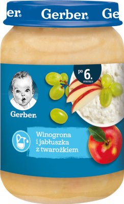 Tafeltrauben und Äpfel mit Quark