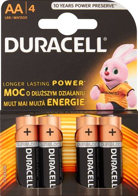 Duracell baterie alkaliczne paluszki AA LR6 1,5V