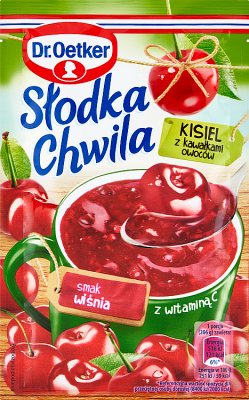 Dr. Oetker Słodka Chwila Kisiel z kawałkami owoców smak wiśniowy