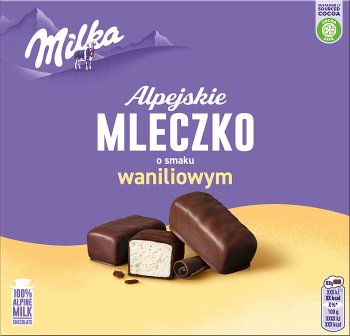 Milka Alpejskie Mleczko o smaku waniliowym