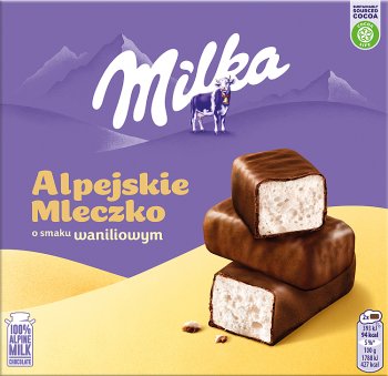 Milka Alpejskie Mleczko mit Vanillegeschmack