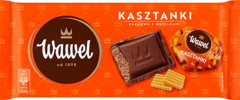 Wawel Kasztanki kakaowe z wafelkami, czekolada nadziewana