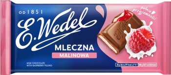 Wedel Mleczna czekolada z nadzieniem  malinowym