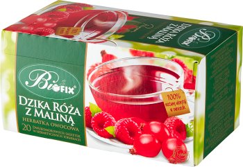 Bifix herbatka owocowa Premium w podwójnych saszetkach Dzika róża z maliną