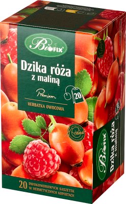 Bifix herbatka owocowa Premium w podwójnych saszetkach Dzika róża z maliną